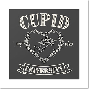 Cupid University T-Shirt, Cute Valentine's Day Shirt, Cute College Sweatshirt Classic T-Shirt, Ivory Posters and Art